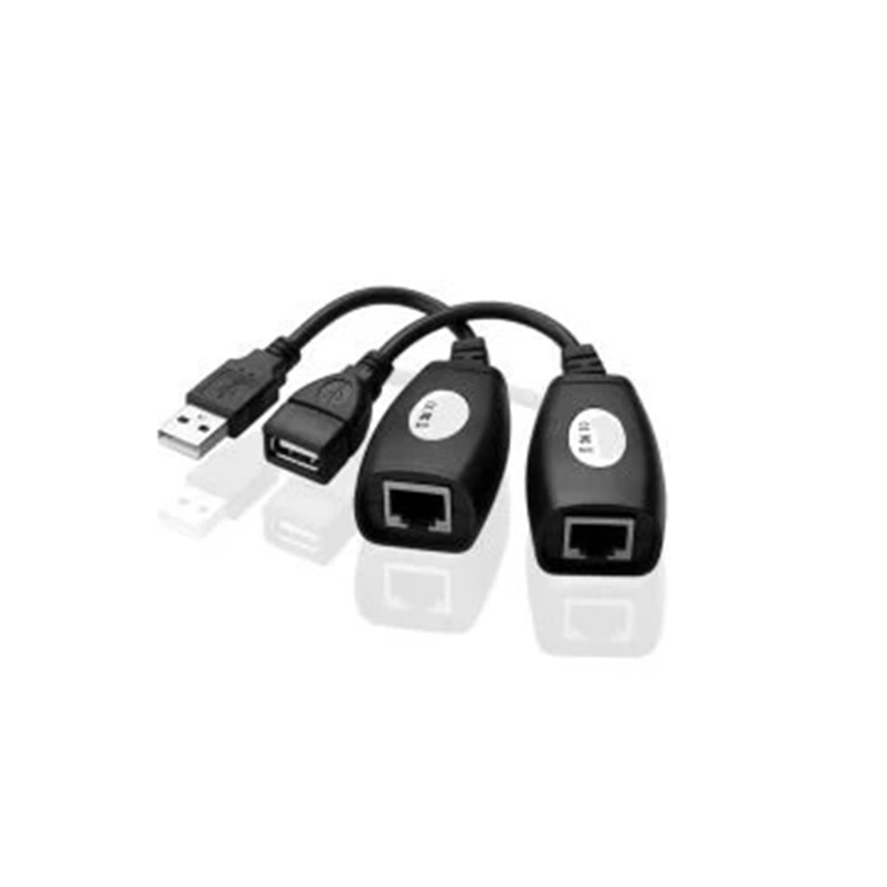 Hytech HY-U50 Usb 2.0 Extension - 50 Mt Usb Extender...Usb Veri Görüntü ve Ses Sinyalini Cat 5 veya Cat 6 Kabloyla Max. 50 Mt. Uzatıcı Extender (HD4461/100, SL-U55 Benzeri)