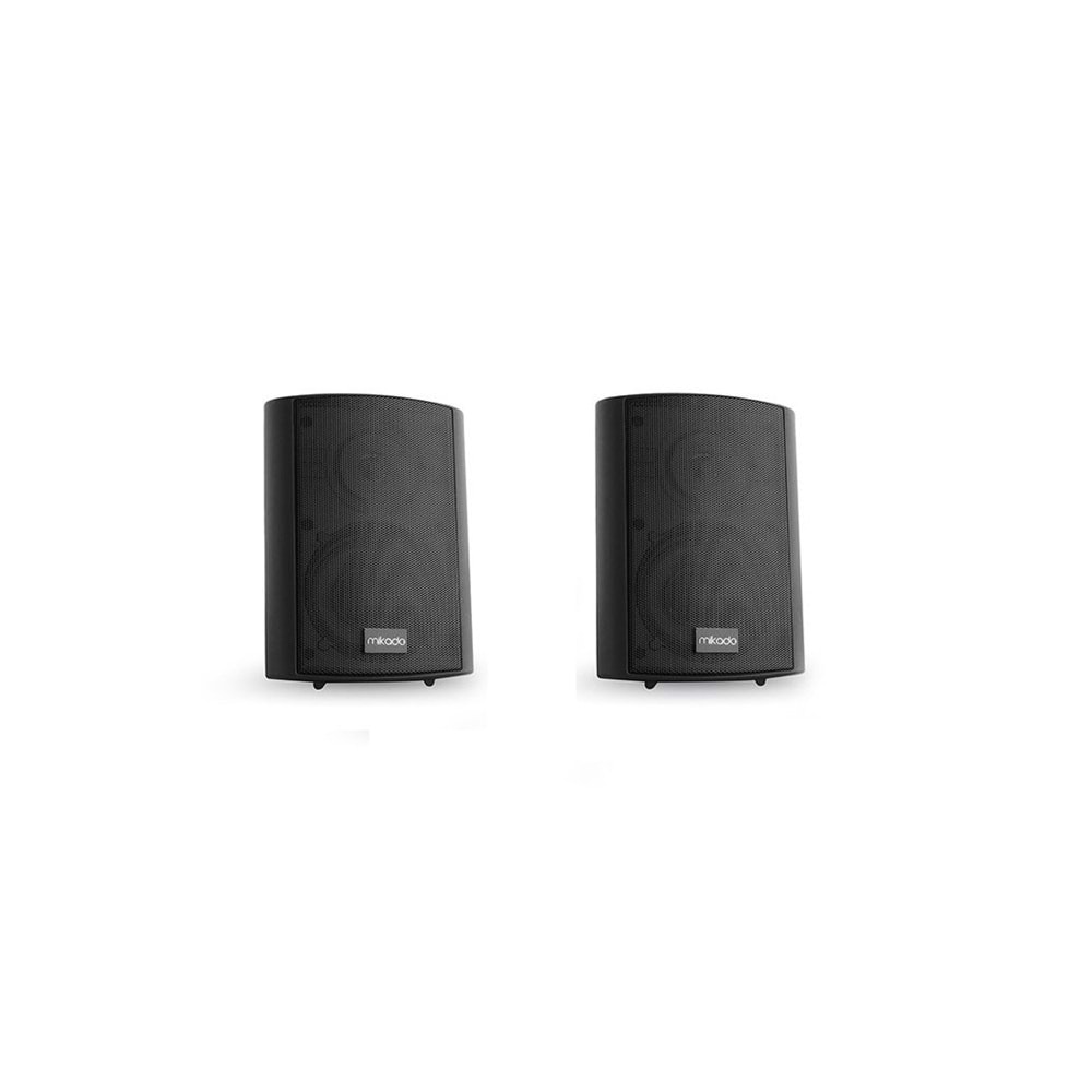 Mikado MDK103-5 5-12.7cm 10W 2 Adet Duvar Tipi Hoparlör...Güçlü 87 db Ses Çıkışlı Şık Tasarım Kasalı Kolay Monte Edilir Siyah Renk Hoparlör
