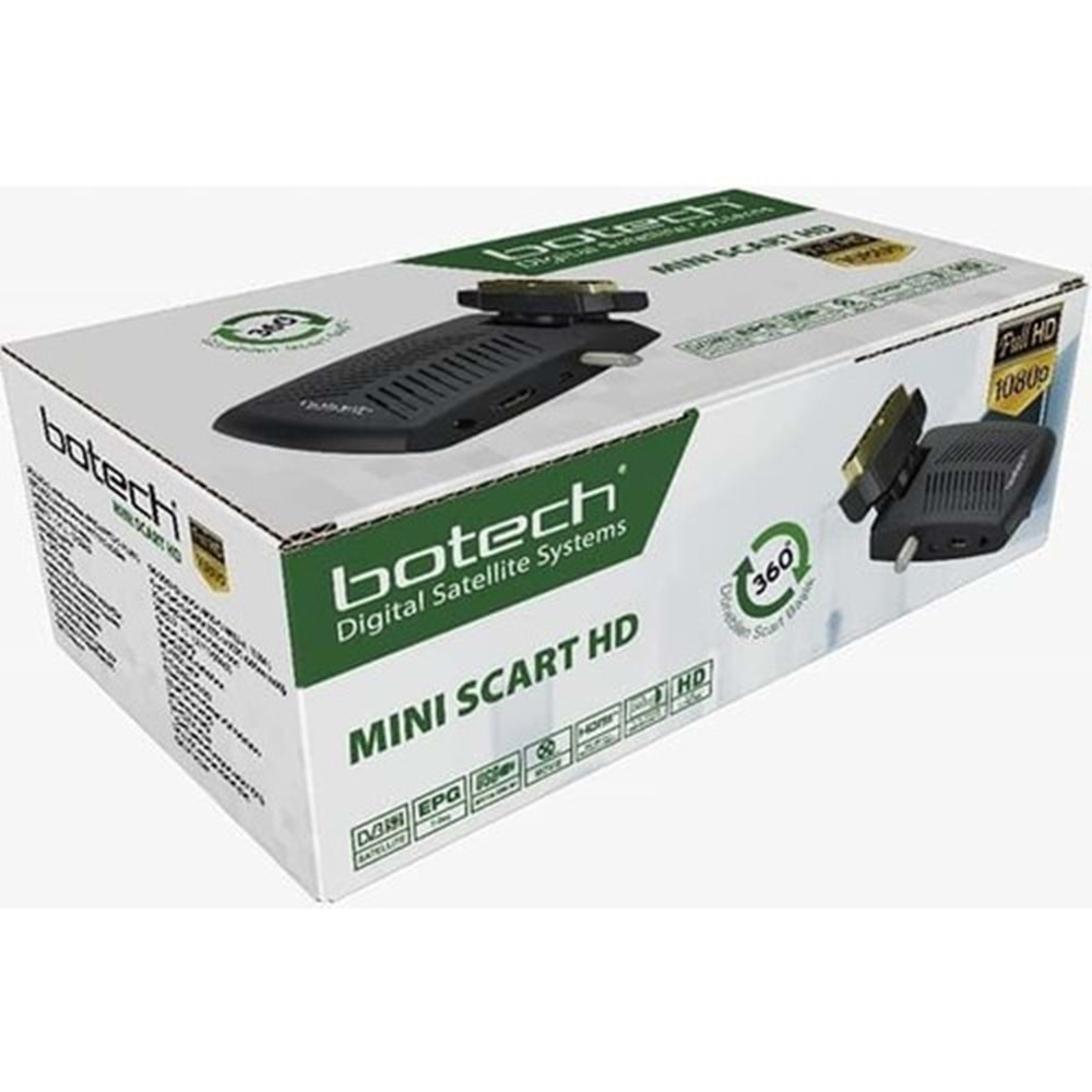 Botech Mini Scart Full HD 1080P Uydu Alıcısı