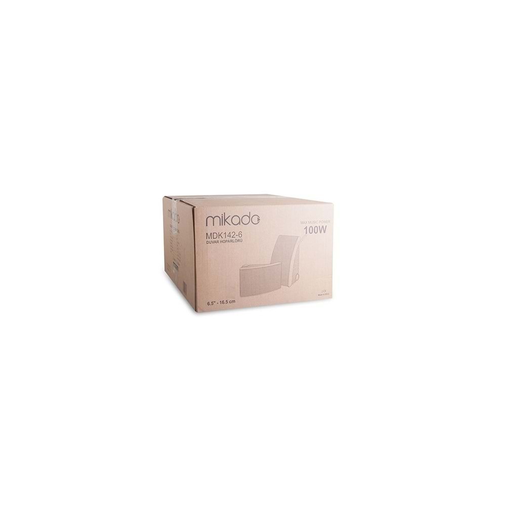 Mikado MDK142-6 6.5'' 16.5 Cm 30 W Modern Tasarım 2 Adet Duvar Tipi Hoparlör...91 db Güçlü Ses Çıkışlı Şık Tasarım Kasalı Kolay Monte Edilir Beyaz Renk Hoparlör