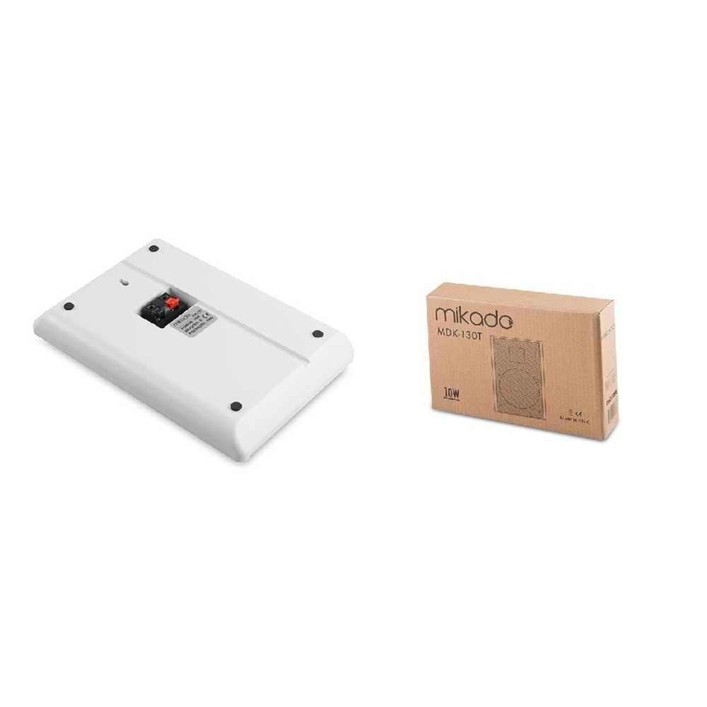 Mikado MDK-130T 10W Duvar Tipi Hoparlör...Güçlü 90 db Ses Çıkışlı Zarif İnce Kasalı Kolay Monte Edilir Beyaz Renk Hoparlör