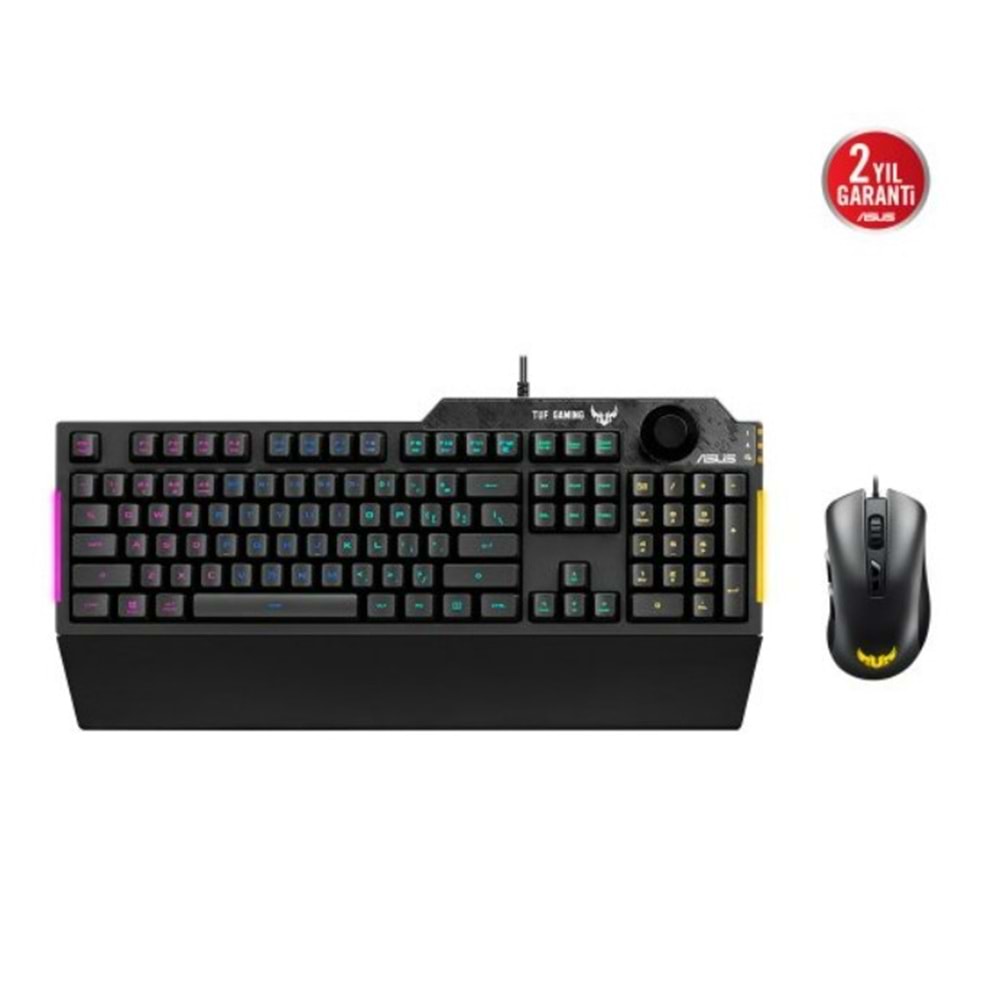 Asus TUF Gaming Combo K1&M3 TR Q RGB USB Kablolu Klavye Mouse Set