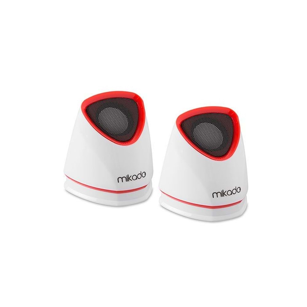 Mikado Beyaz/Kırmızı MD-158 2.0 USB Speaker