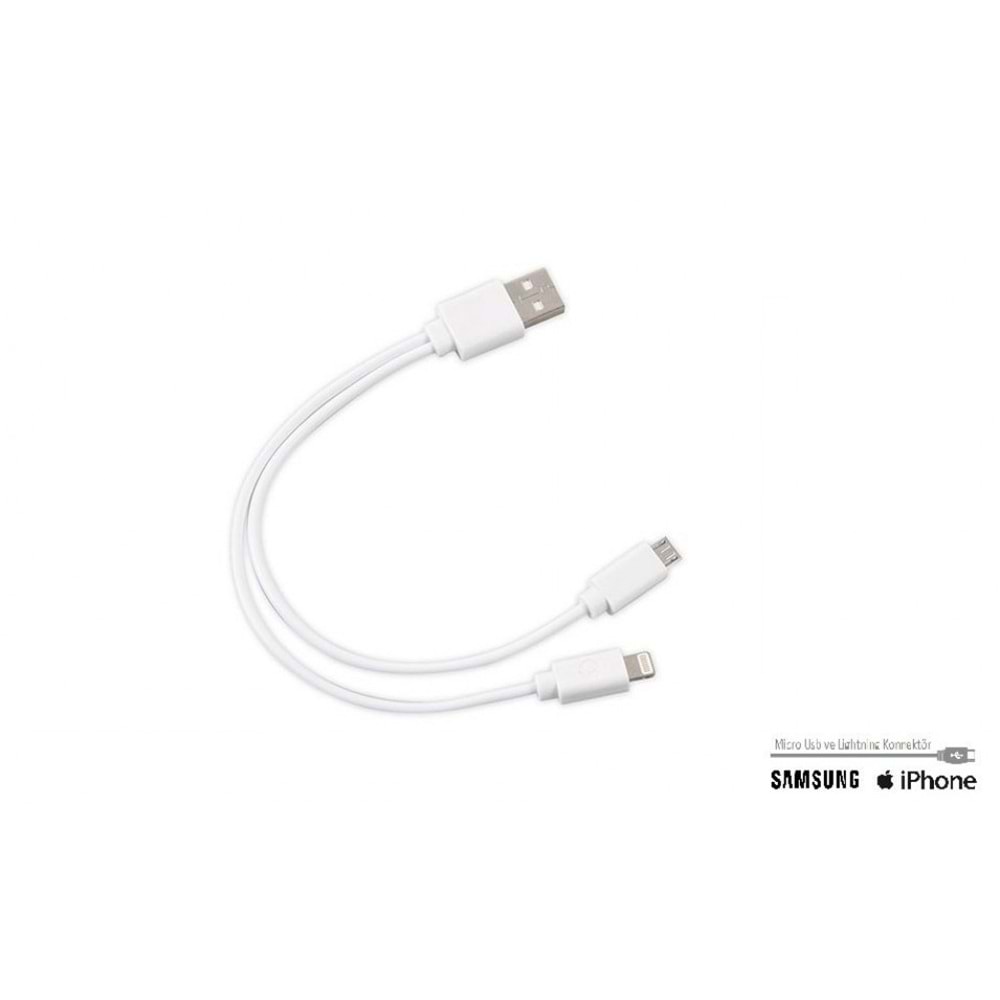 S-link SL-IP53 Usb iPhone 6/7/8 + Micro 5Pin Çevirici Kablo...Cep Telefonu Şarj Kablosu, Dock-Powerbank Şarj Kablosu Olarak Kullanılabilen Lightning-Usb Kablosu ve Usb Micro Usb Kablo