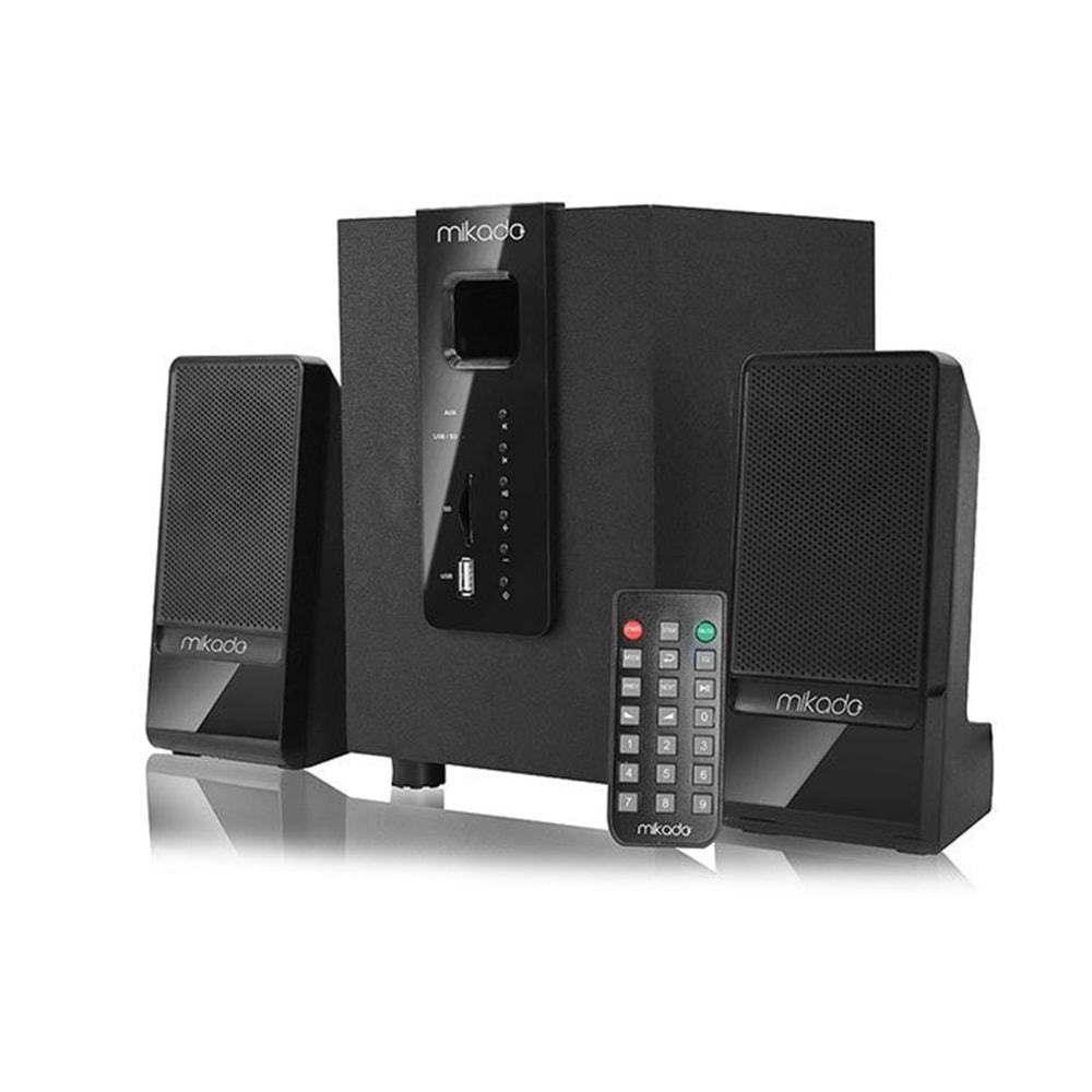 Mikado MD-M100BT 2+1 Siyah Usb+SD+Fm Destekli Modern Tasarım Multimedia Bluetooth Speaker