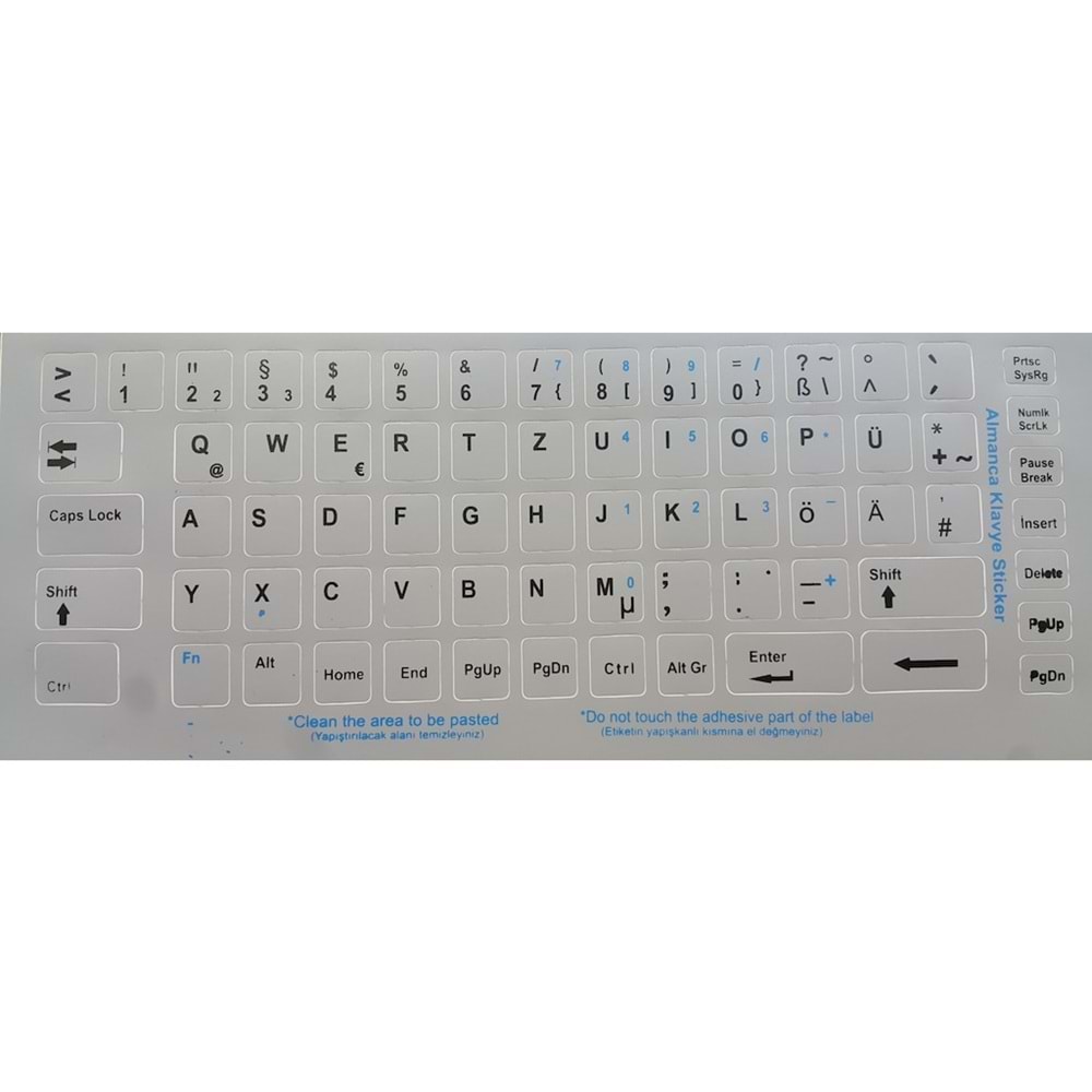 Addison 300167 Türkçe Q Gri Klavye Stiker