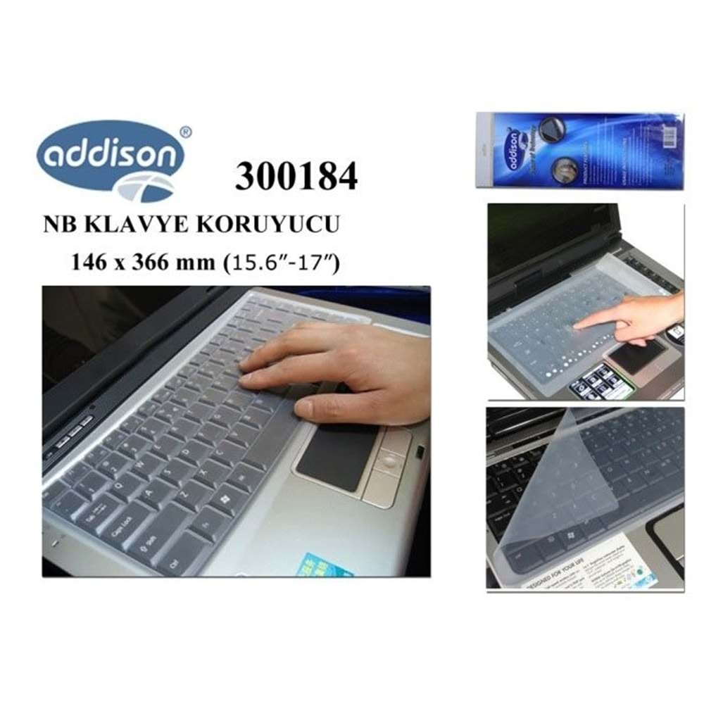 Addison 300184 15.6-17 Notebook Klavye Koruyucu