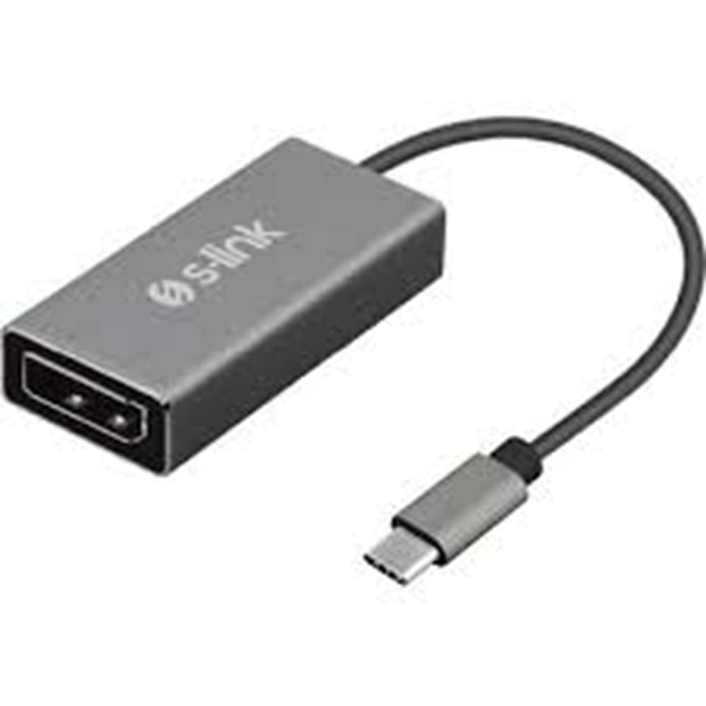 S-link Swapp SW-U510 Gri Metal Type-C to DisplayPort 4K Çevirici Adaptör