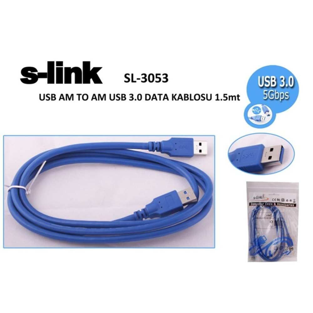 S-link SL-3053 Usb3.0 1.5m Usb3.0 Data Kablosu