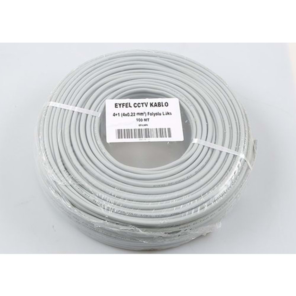 Eyfel EF-C400 4+1 2x0.22 Folyolu Lüks 100M CCTV Kablo