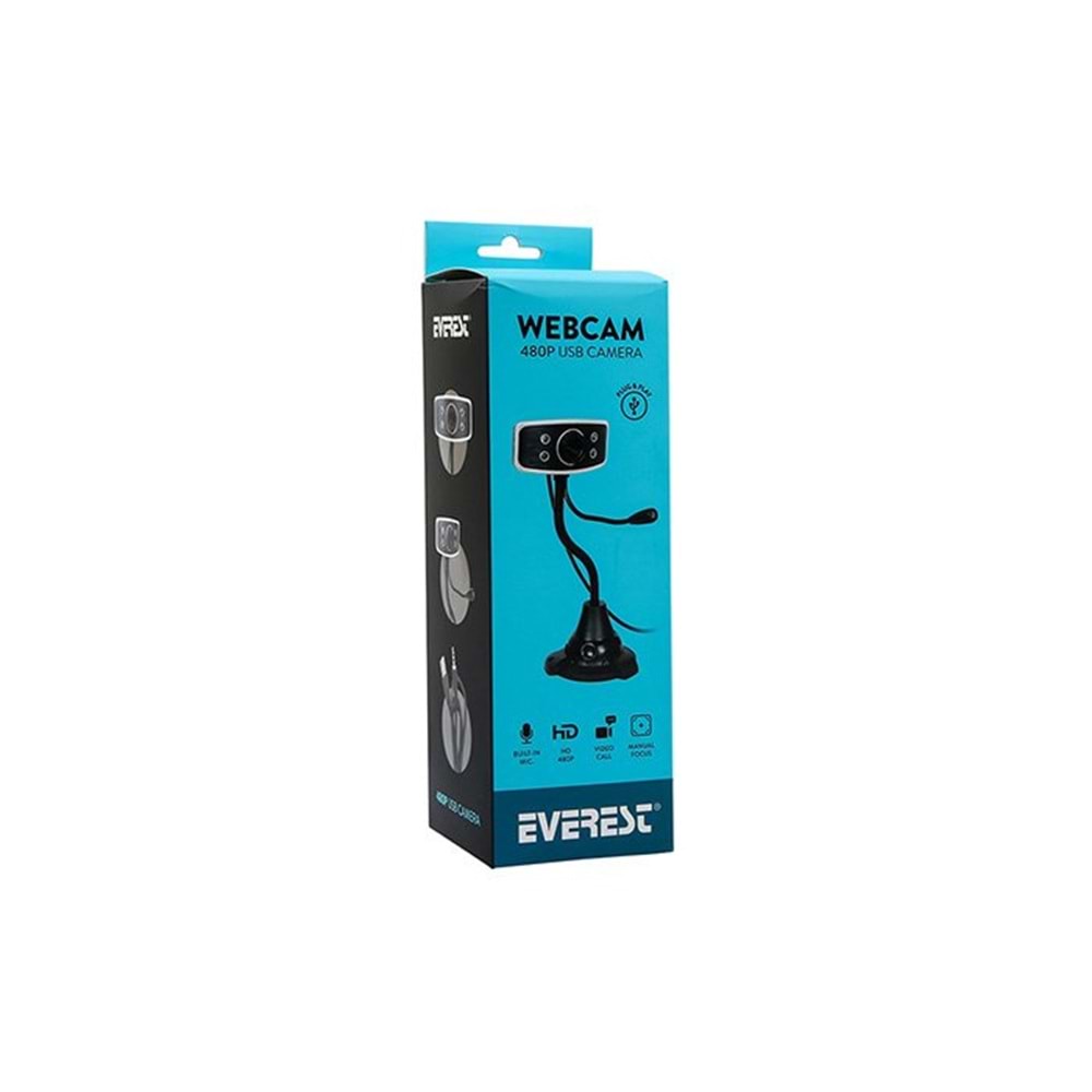 Everest Sc-825 Mikrofonlu Hd Webcam - Video Konferans Pc Laptop Kamera