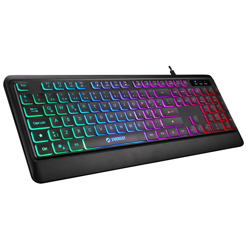 Hytech HKM-X86 QUIN Siyah Usb Gökkuşağı Zemin Aydınlatmalı Gaming Oyuncu Klavye + Mouse Set