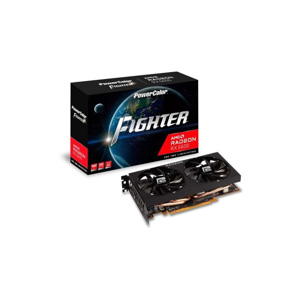PowerColor AXRX-6600-8GBD6-3DH Fighter AMD Radeon RX 6600 8GB GDDR6 GDDR6 E