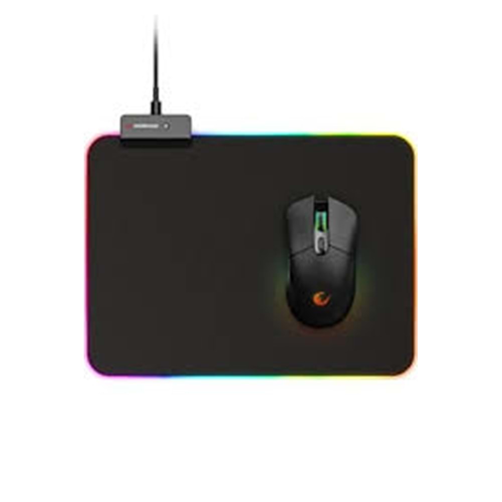 Rampage MP-23 Siyah 252*328*3mm RGB Ledli Gaming Mouse Pad