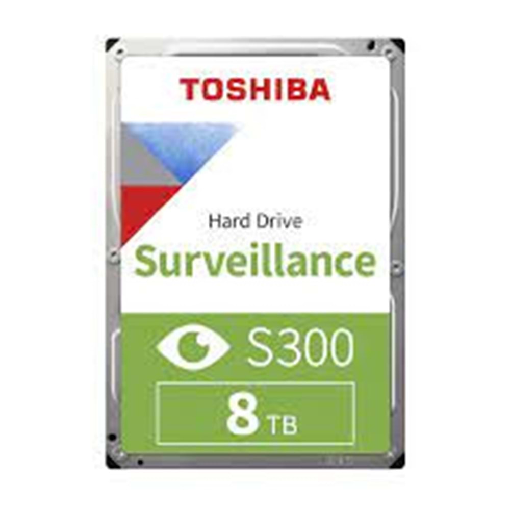 Toshiba 8TB 7200RPM S300 SATA3 256MB HDWT380UZSVA 7/24 Güvenlik Diski