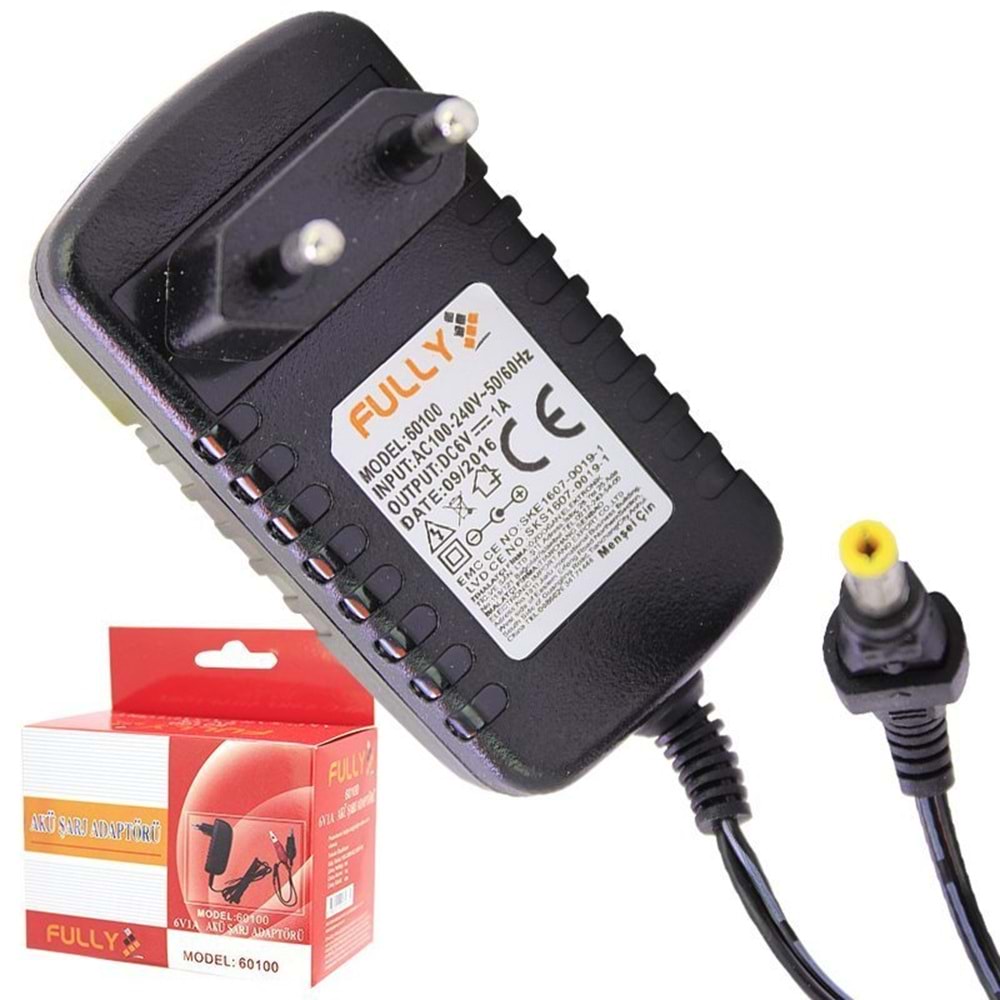 Fully 60200 6V 2A Akü Şarj Adaptörü-Akülü Araba şarj adaptörü