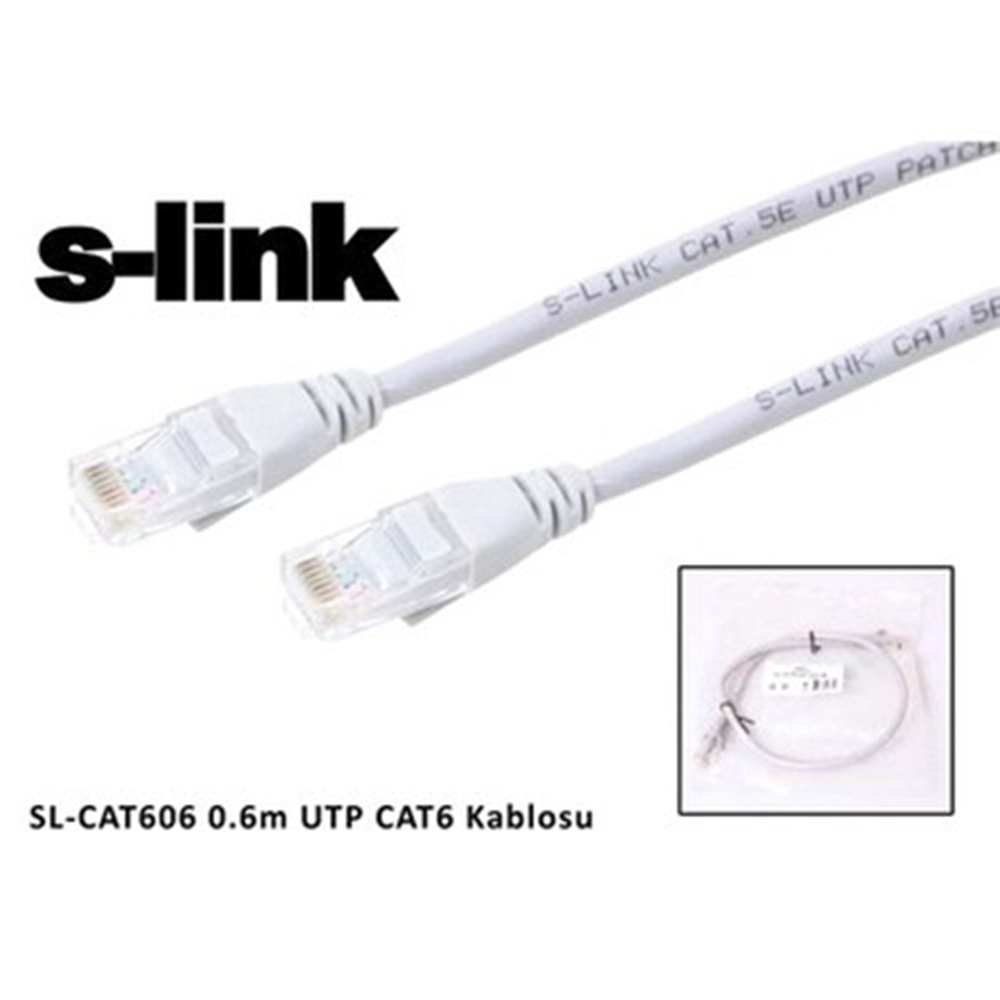 S-link SL-CAT606 0.6m UTP CAT6 Kablosu