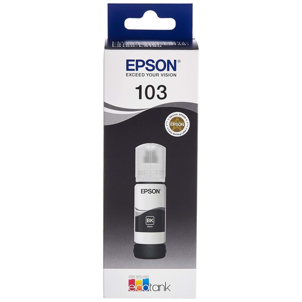 Orjinal Epson T103 Siyah Boya (Black) 65 ml