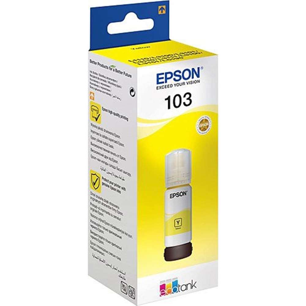 Orjinal Epson T103 Sarı Boya (Yellow) 65 ml