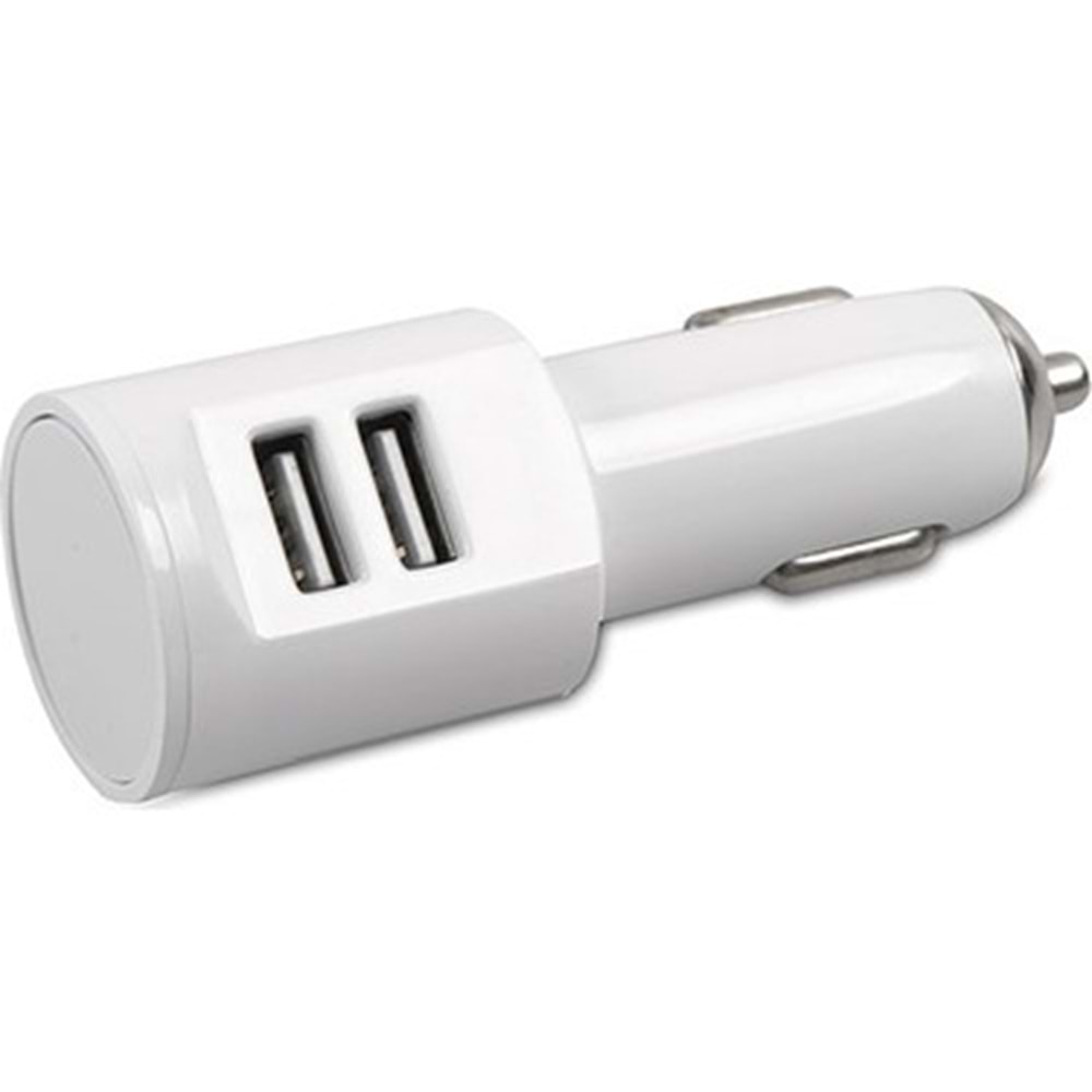 S-Link IP-818 2.1A 2*Usb Beyaz Renk Araç Çakmaklık Şarjı