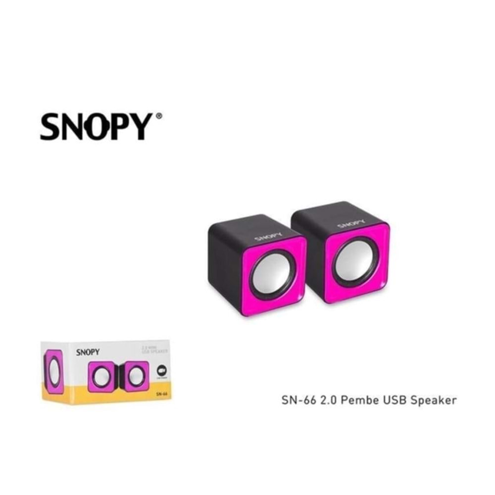 Snopy SN-66 2.0 Pembe USB Speaker