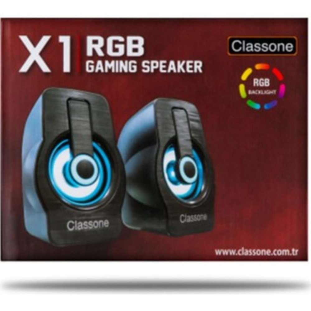 Classone X1 Red RGB Gaming Hoparlör – Kırmızı