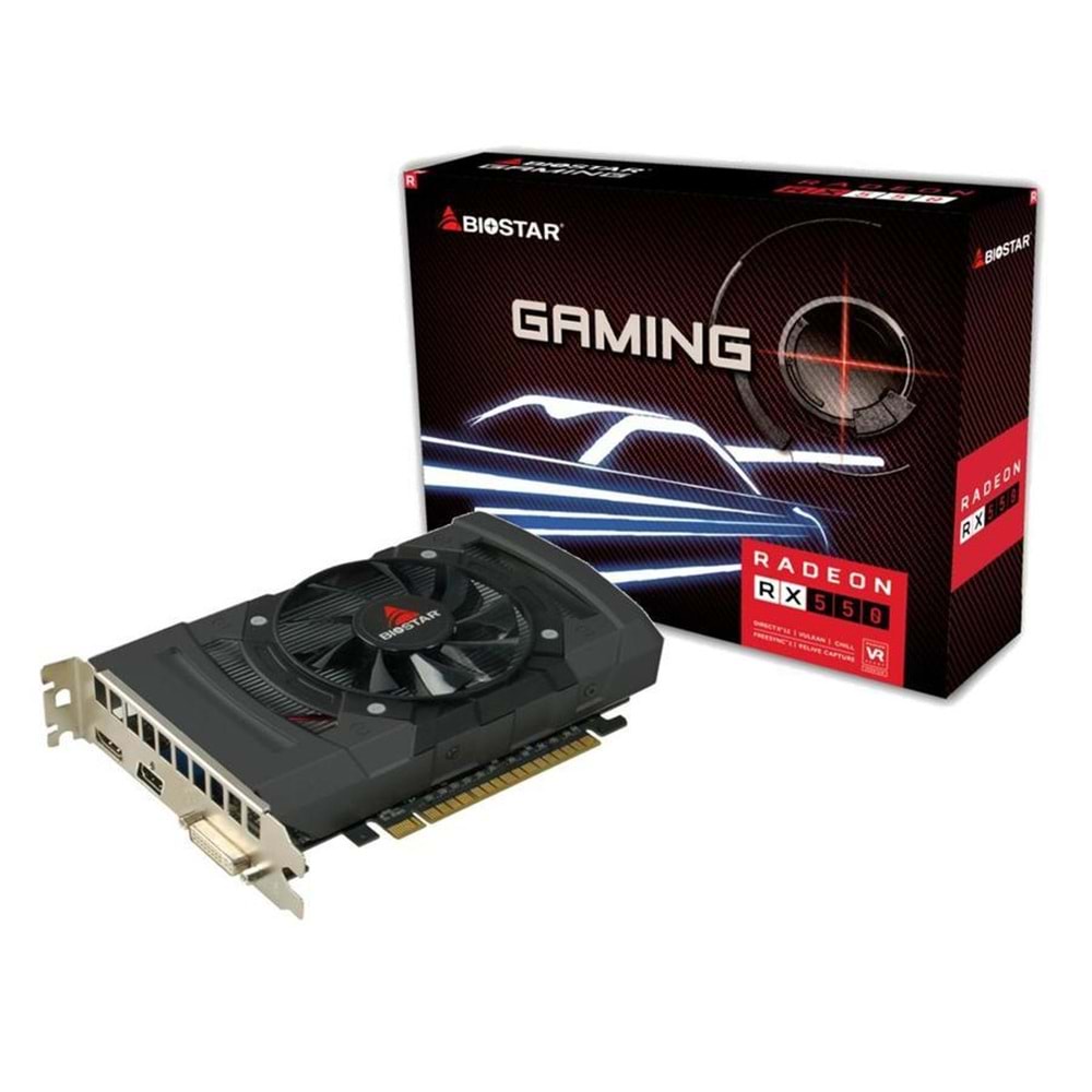 Biostar RX 550 4GB 128bit GDDR5 Ekran Kartı