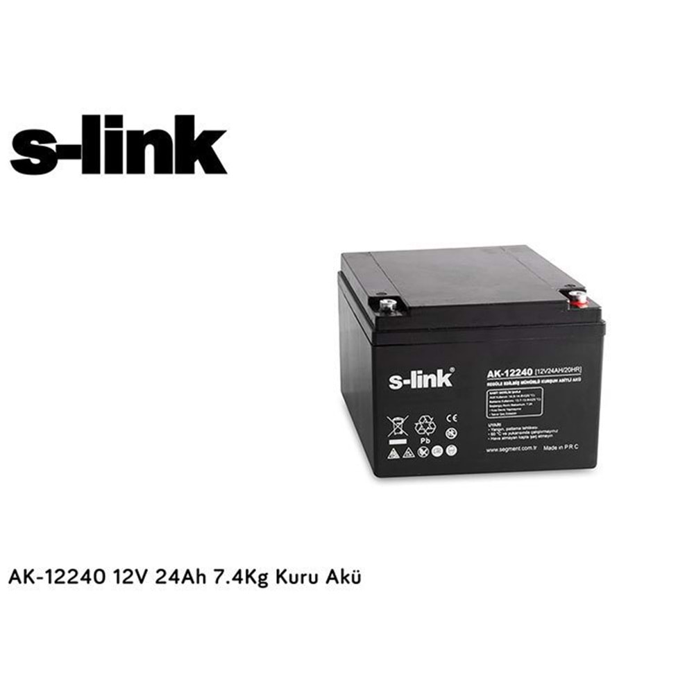 S-Link 12 Volt 24 Amper Kuru Akü (Ak-12240)