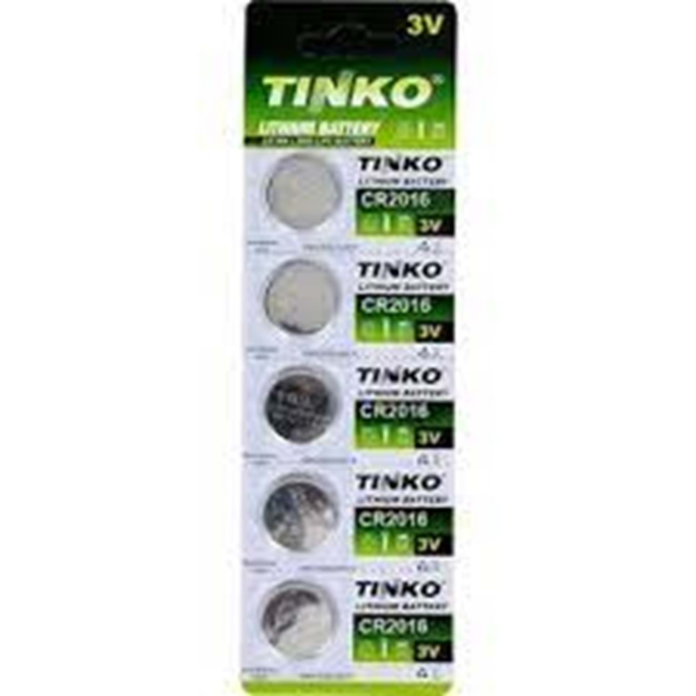 TİNKO CR2016 Lityum Pil 5'Li Bios Pili
