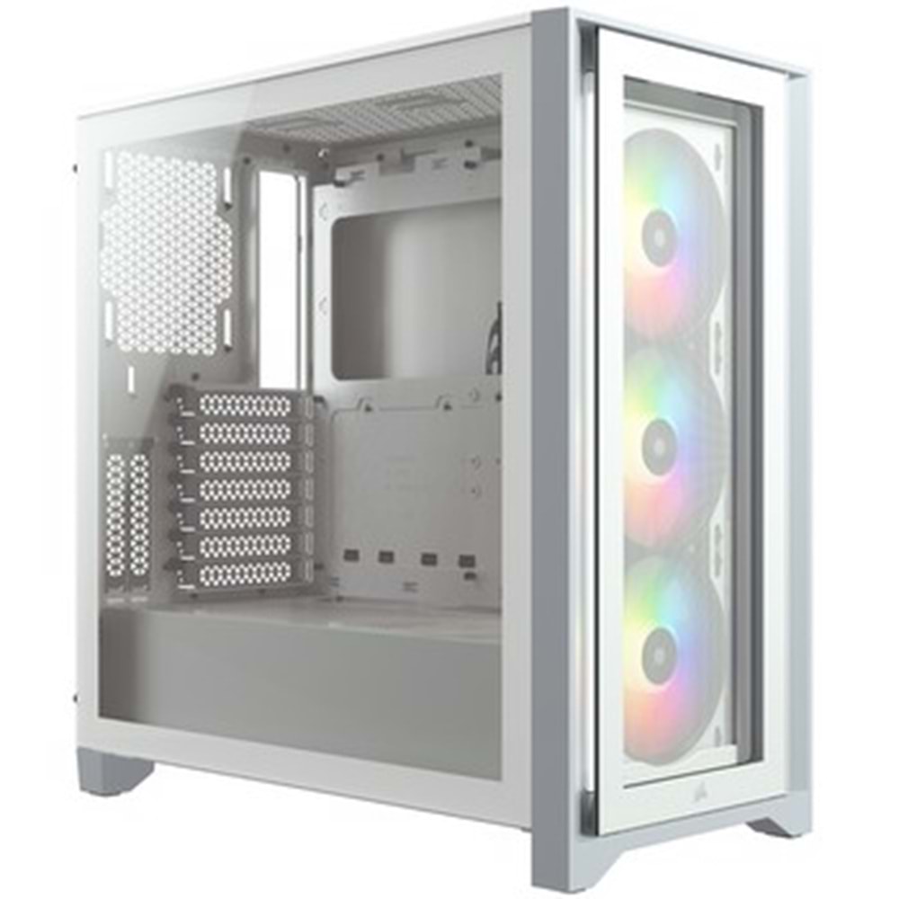 CORSAIR CC-9011233-WW iCUE 5000X RGB QL EDITION 4x120mm FAN DAHILI RGB KONTROLCU FULL TOWER SMART BILGISAYAR KASASI BEYAZ