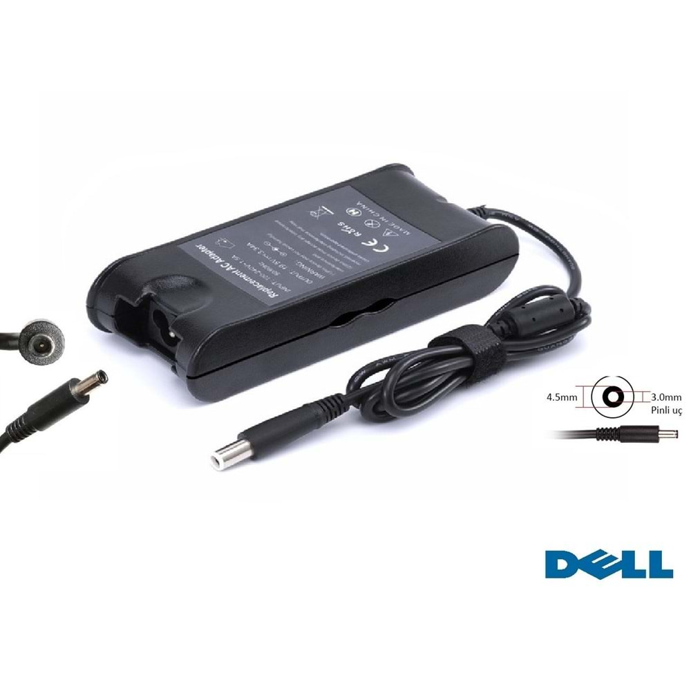 Compaxe CLD-U317 Dell Notebook Şarj Adaptörü...19.5V 3.34A 65W 4.5*3.0 İğneli Yuvarlak Uçlu Kolay Taşınır Tasarımlı Güvenli Hızlı Şarj Sağlayan Yüksek Verimli Dell Adaptör