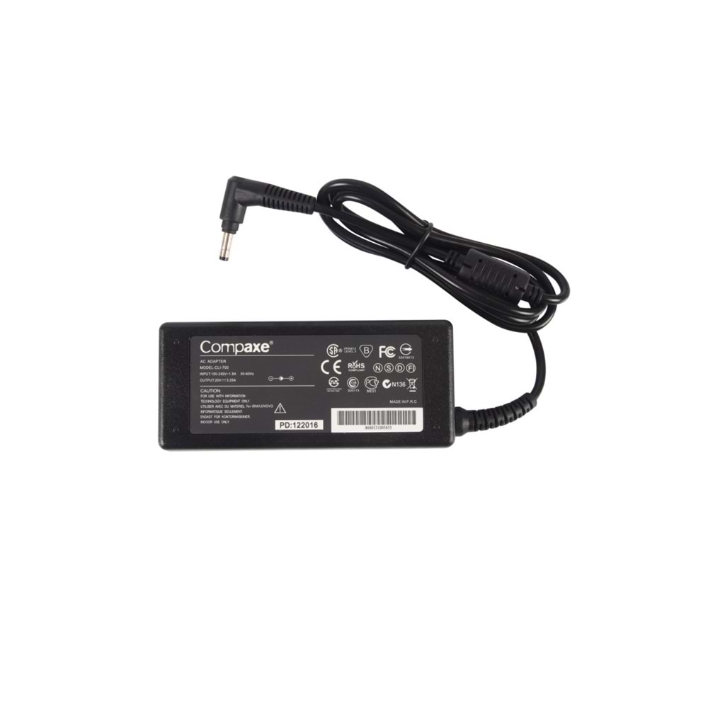 Compaxe Imb/Lenova CLI-700 65W 20V 3.25A 4.0*1.7 Adaptör