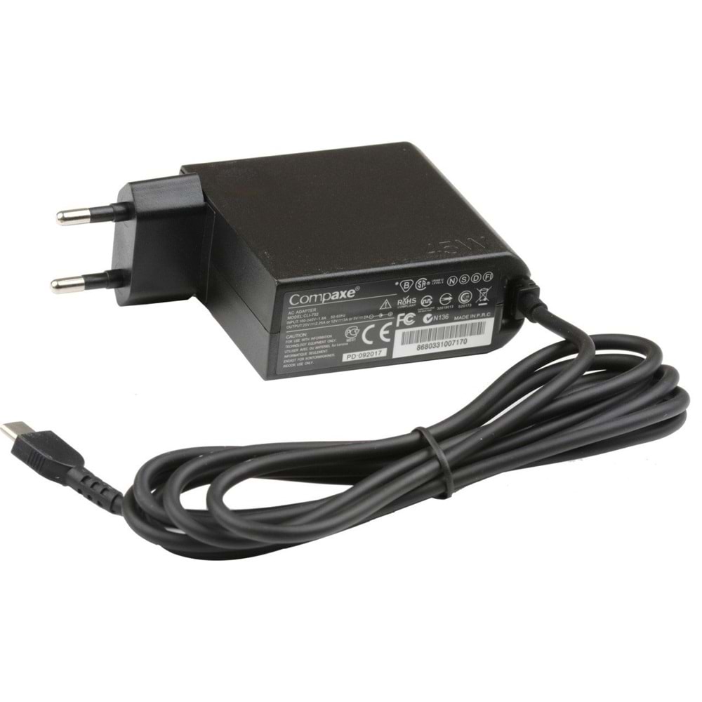 COMPAXE CLI-702 20V 2.25A OR TYPE-C LAPTOP ADAPTÖR