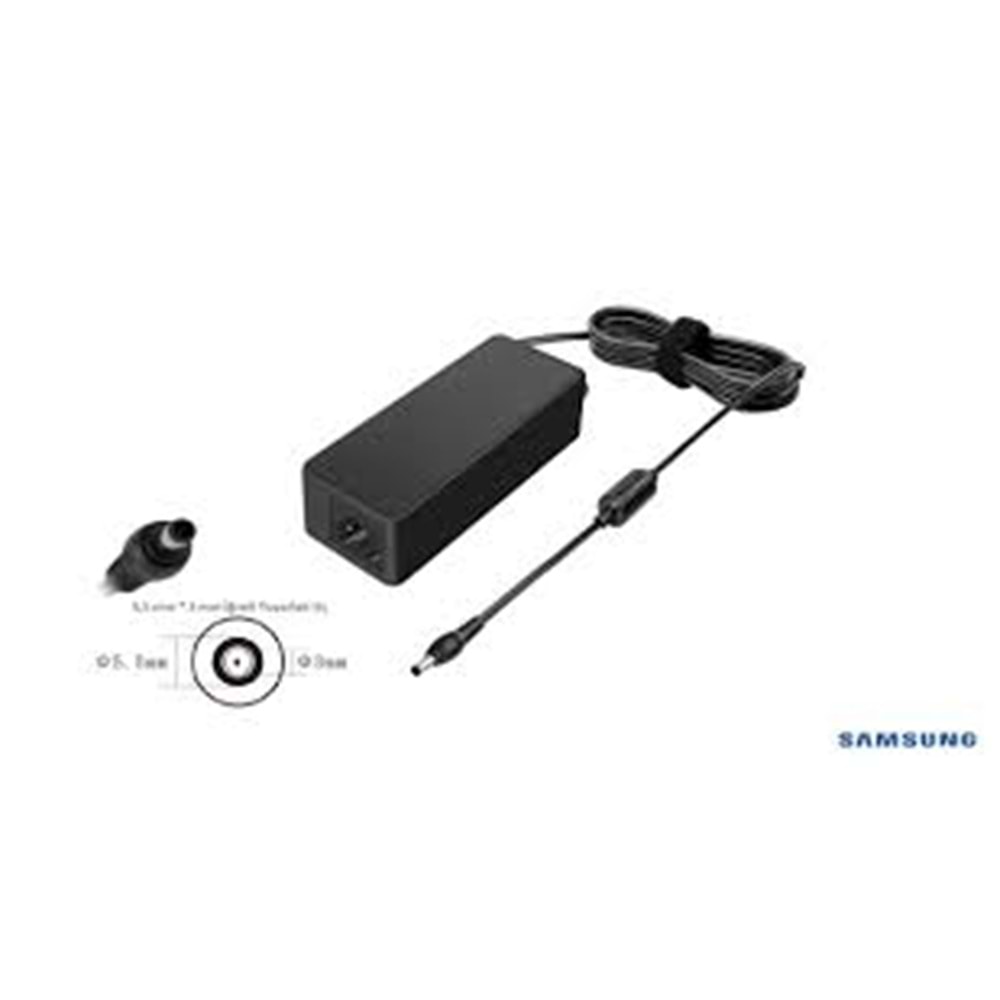 Compaxe CLS-321 Samsung Notebook Şarj Adaptörü...19V 3.16A 60W 5.5*3.0 İğneli Yuvarlak Uçlu Kolay Taşınır Tasarımlı Yüksek Verimli Samsung 19V 3.16A Adaptör
