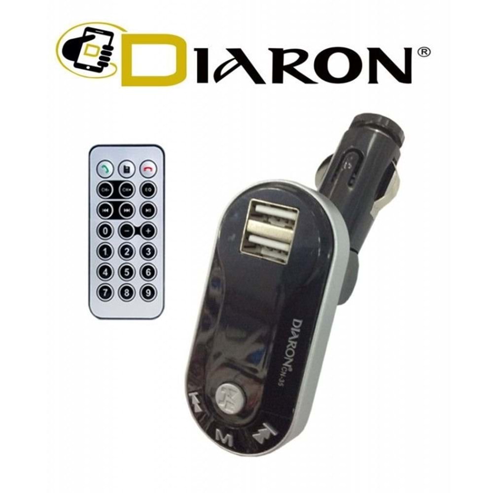DIARON CN-35 SD/USB FM TRANSMITTER ÇİFT USB Lİ