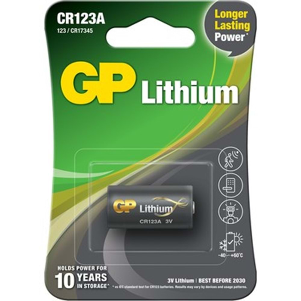 GP CR123A 3V PHOTO LİTYUM PİLİ