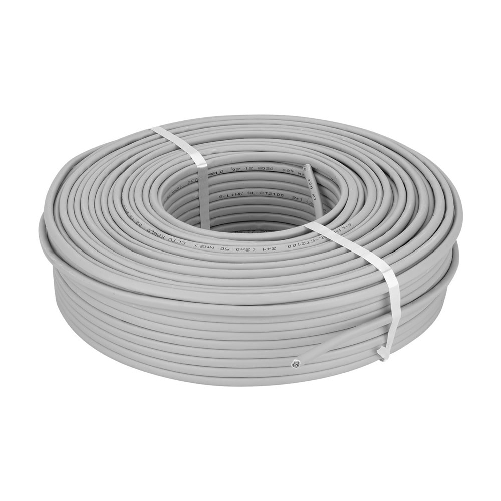 S-link SL-CT2100 2+1 (2x0,50) 100M CCTV Kablo