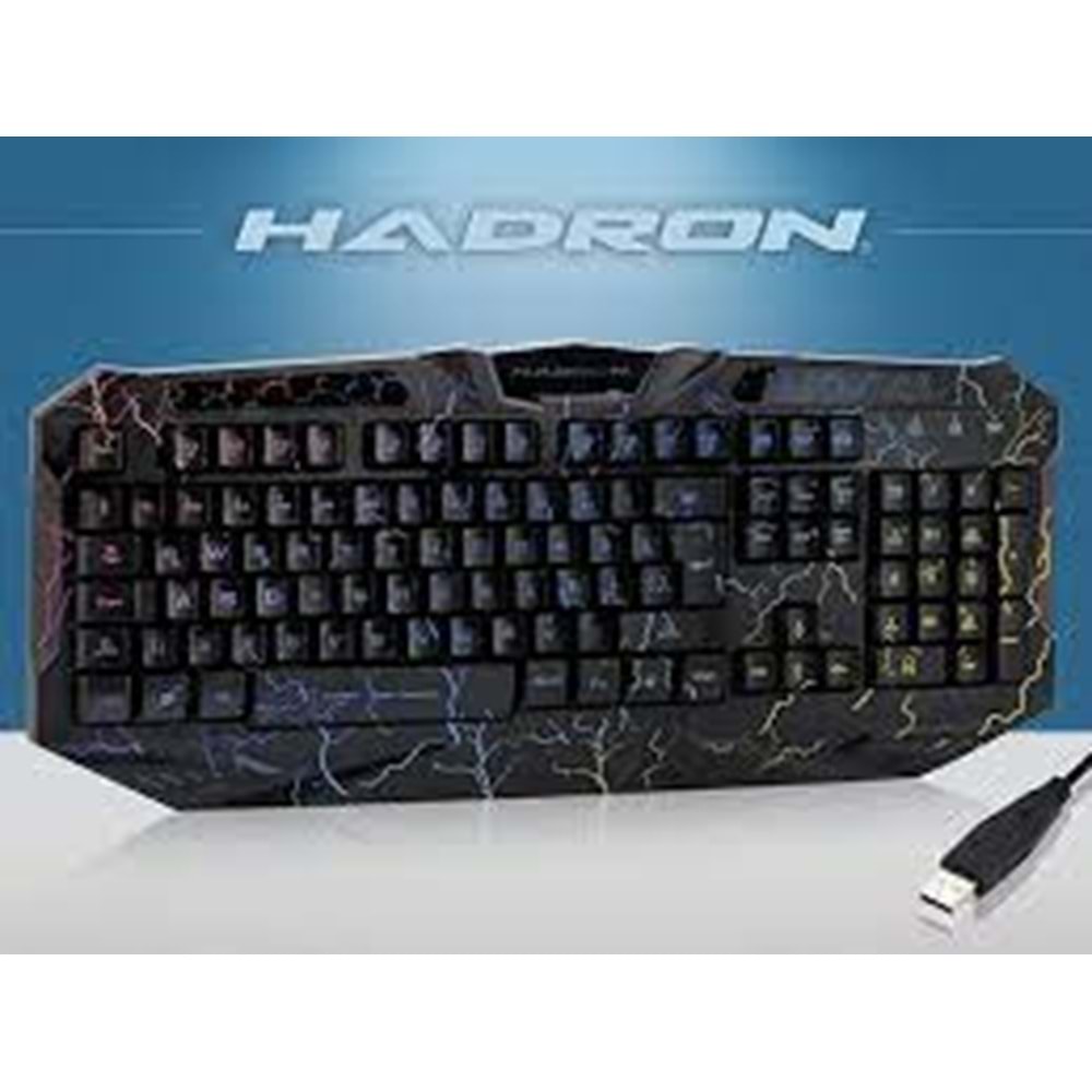 Hadron HD828 Bilek Destekli Dayanıklı Işıklı Multimedia Oyuncu Klavyesi