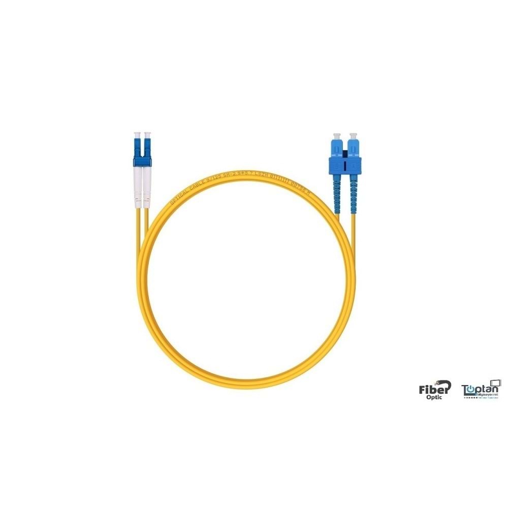 Beek BC-2932-01 Fiber Optik Patch Kablo...1 Mt. 3.0mm Duplex LSZH, SM OS2 9u, LC-SC/PC Yangına Dayanıklı Seramik Başlıklı Beek BC-2932-01 Lc-Sc Fiber Optik Patch Kablo