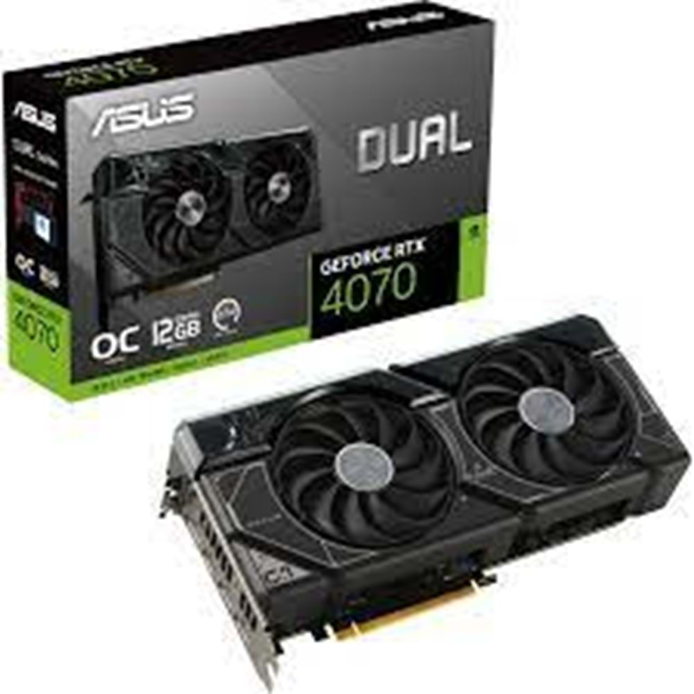 ASUS DUAL-RTX4070-O12G OC 12GB GDDR6X 192bit 3x DP 1.4a, 1x HDMI 2.1, Minimum 650W PSU,