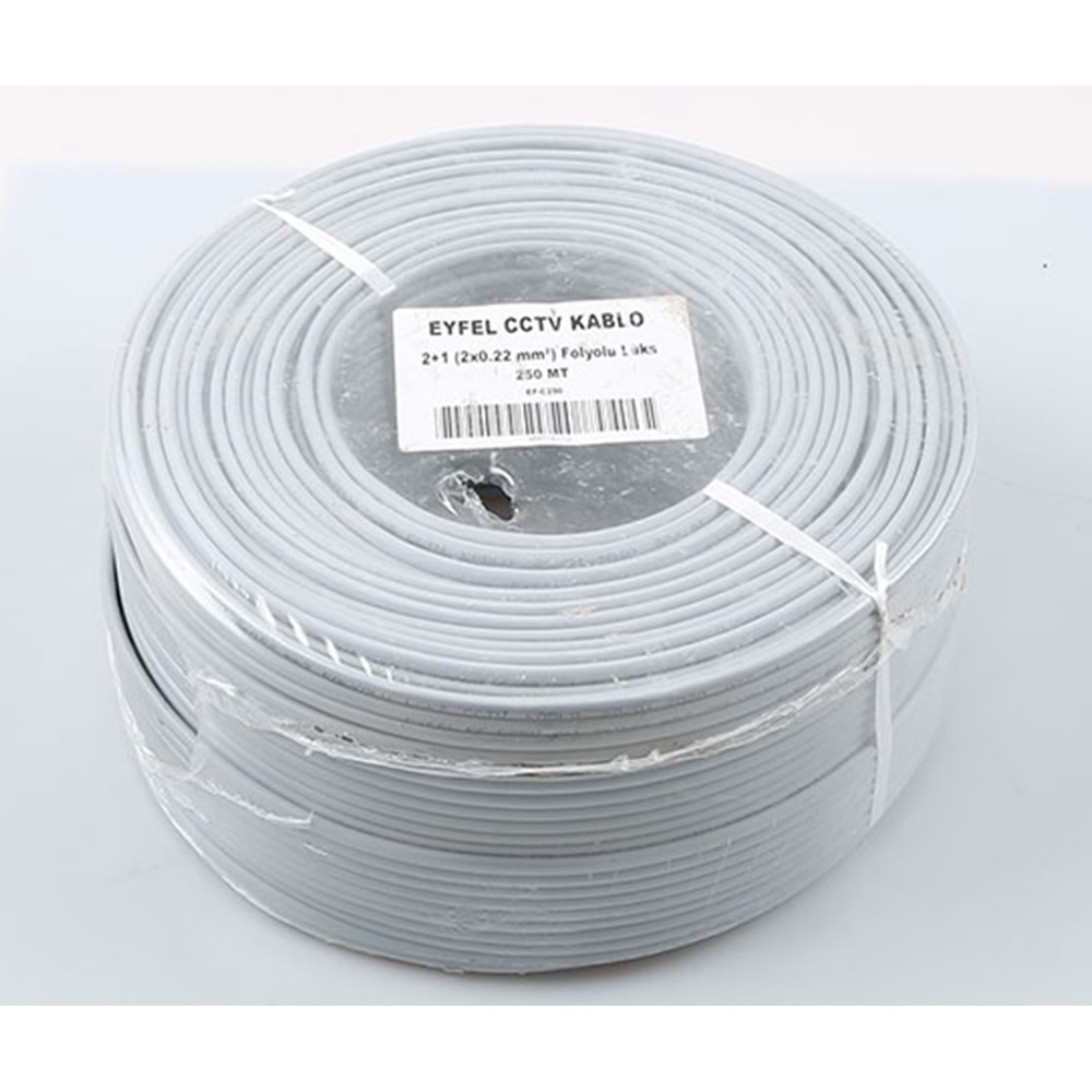 Eyfel EF-C450 4+1 2X0.22(14X0.19 CCA) Folyolu 250M CCTV Kablo
