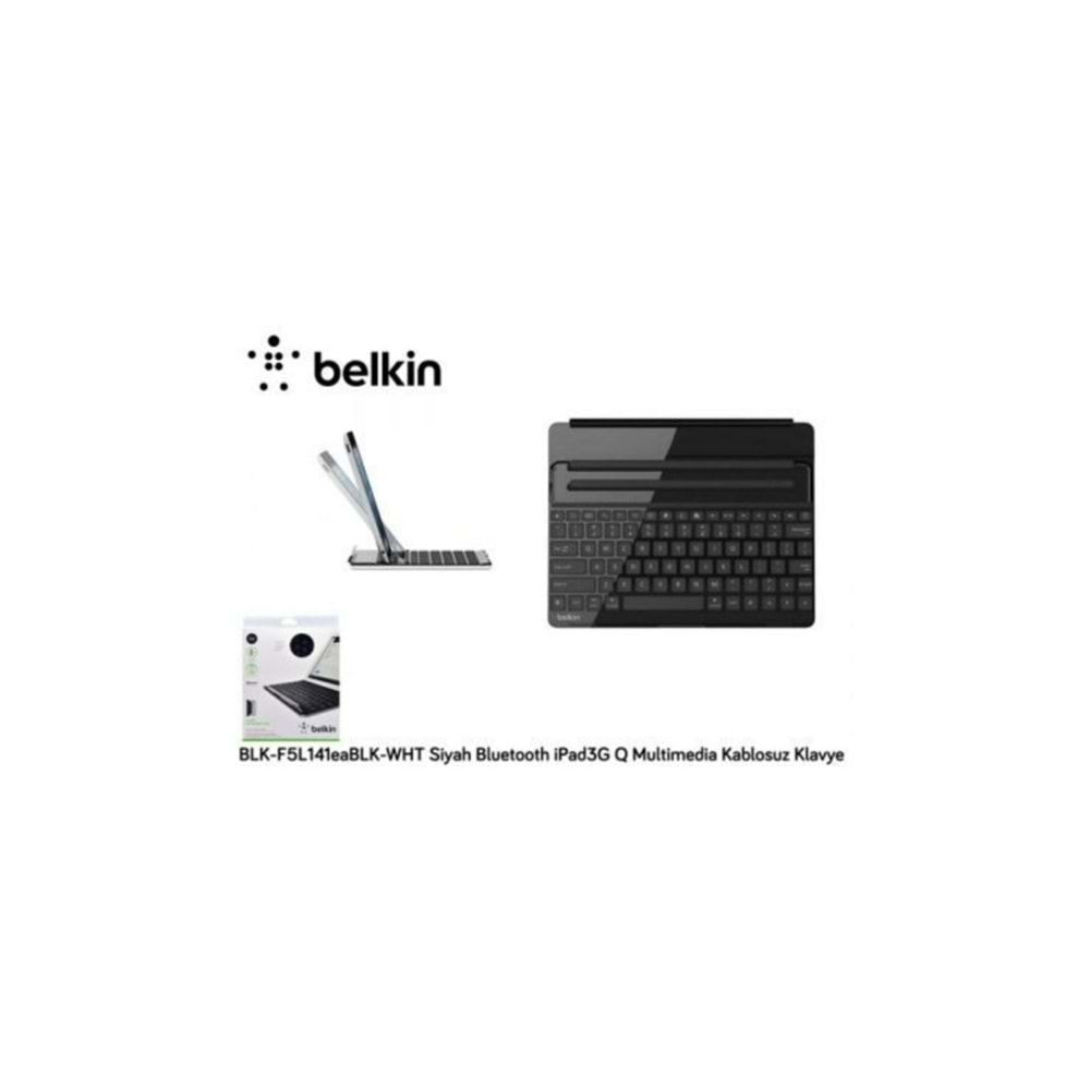 iPad Tablet Standlı Bluetooth Klavye - Belkin Blk-F5l14eablk-Wht