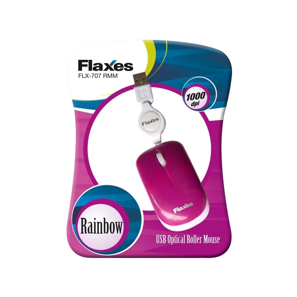 FLAXES FLX-707RMM USBMAKARALI MOUSE MOR *BLİSTER KUTU*