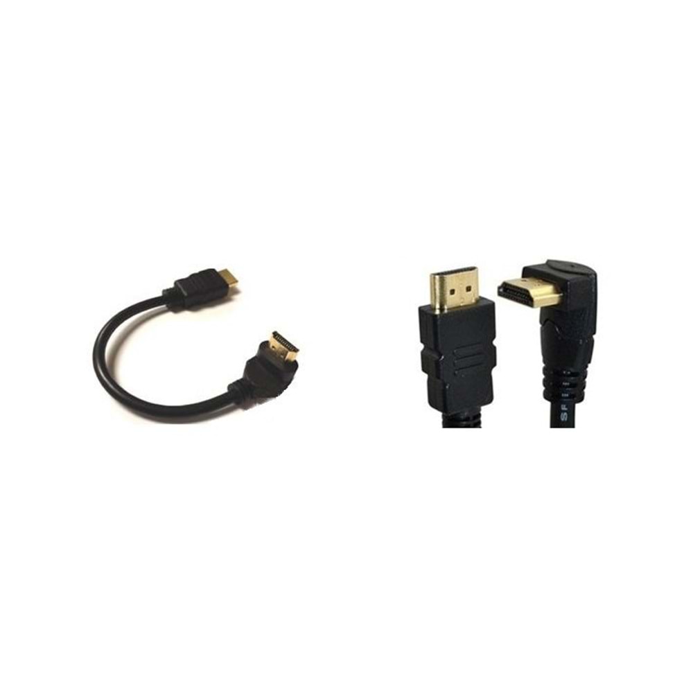 Fully G-507V Bir Ucu L Hdmi Kablo | Erkek-Erkek Uç 50cm