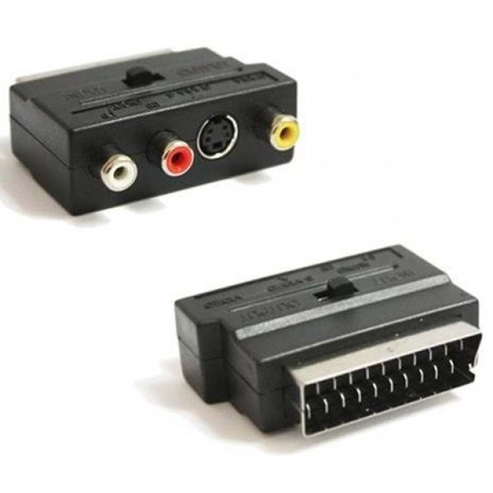 Fully G516C Rca (F) to Scart (M) + Video S (F) to Scart (M) Çevirici