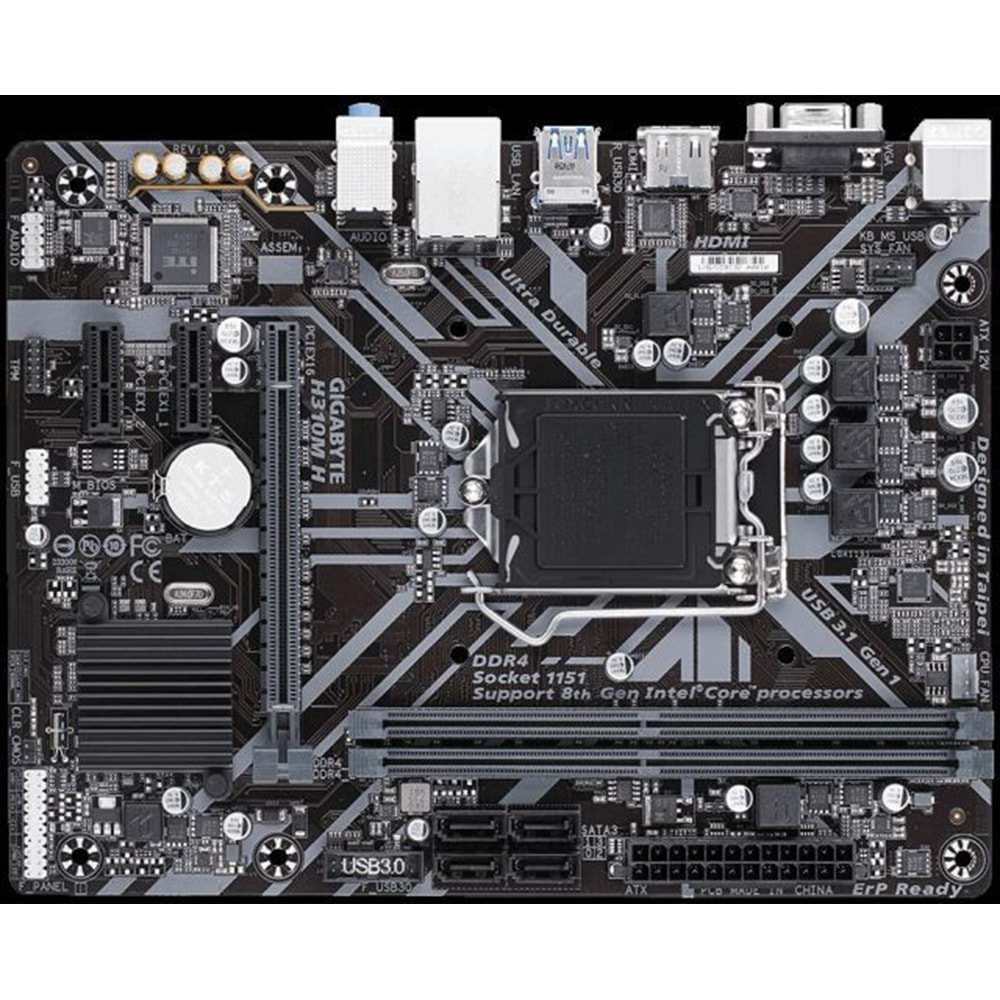 GIGABYTE H310M-H 2.0 DDR4 2666 Mhz S+V+GL 1151