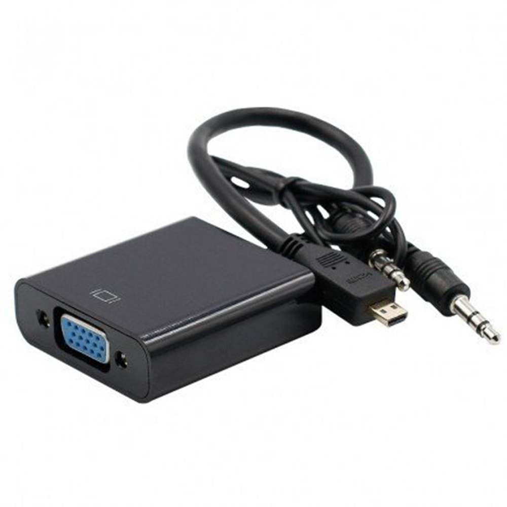 Hiper HC20 Micro Hdmi to Vga + Audio Görüntü ve Ses Aktarıcı Converter