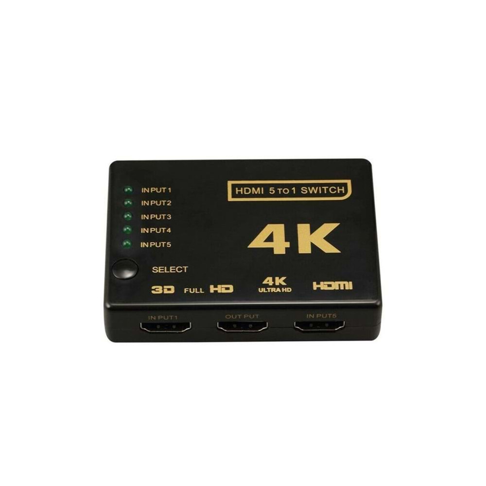 5 Port Hdmı Switch Kumandalı 5 Farklı Cihazı Tek Görüntü Ekranında Kontrol İmkanı