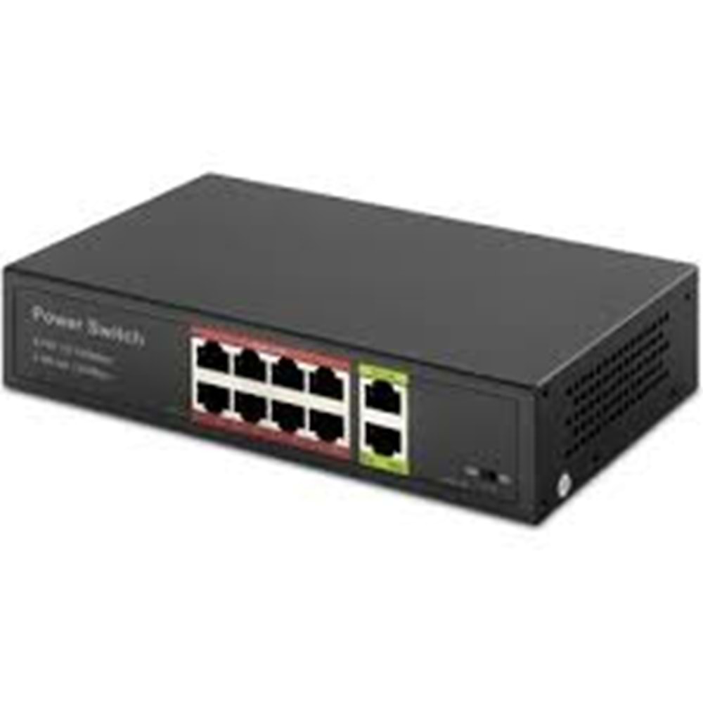 HADRON HD08 POE SWITCH 8 PORT 2 UPLİNK 8+2 10/100 MBPS