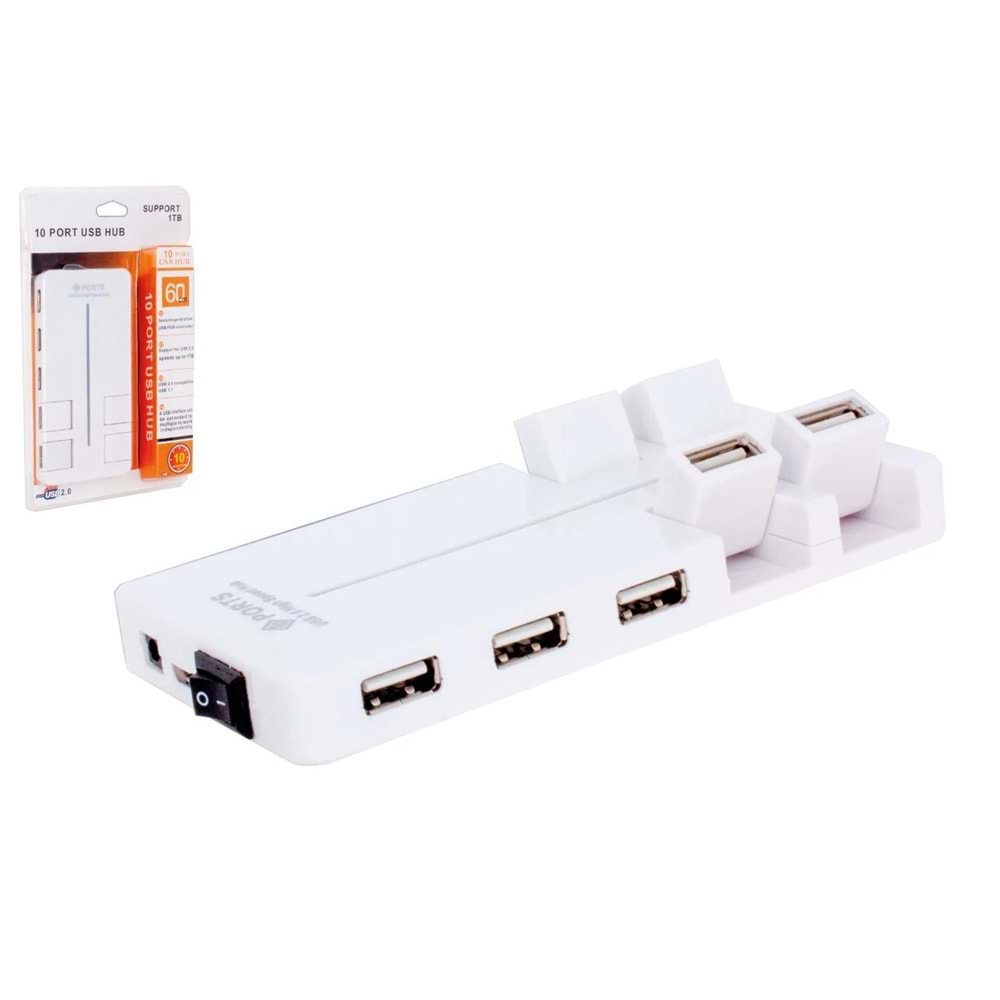 Hadron 10 Port Usb 2.0 Çoğaltıcı Hub (HD157/100)